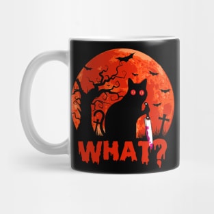 Cat What Black Cat halloween Mug